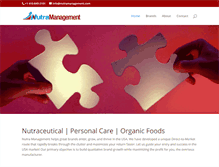 Tablet Screenshot of nutramanagement.com